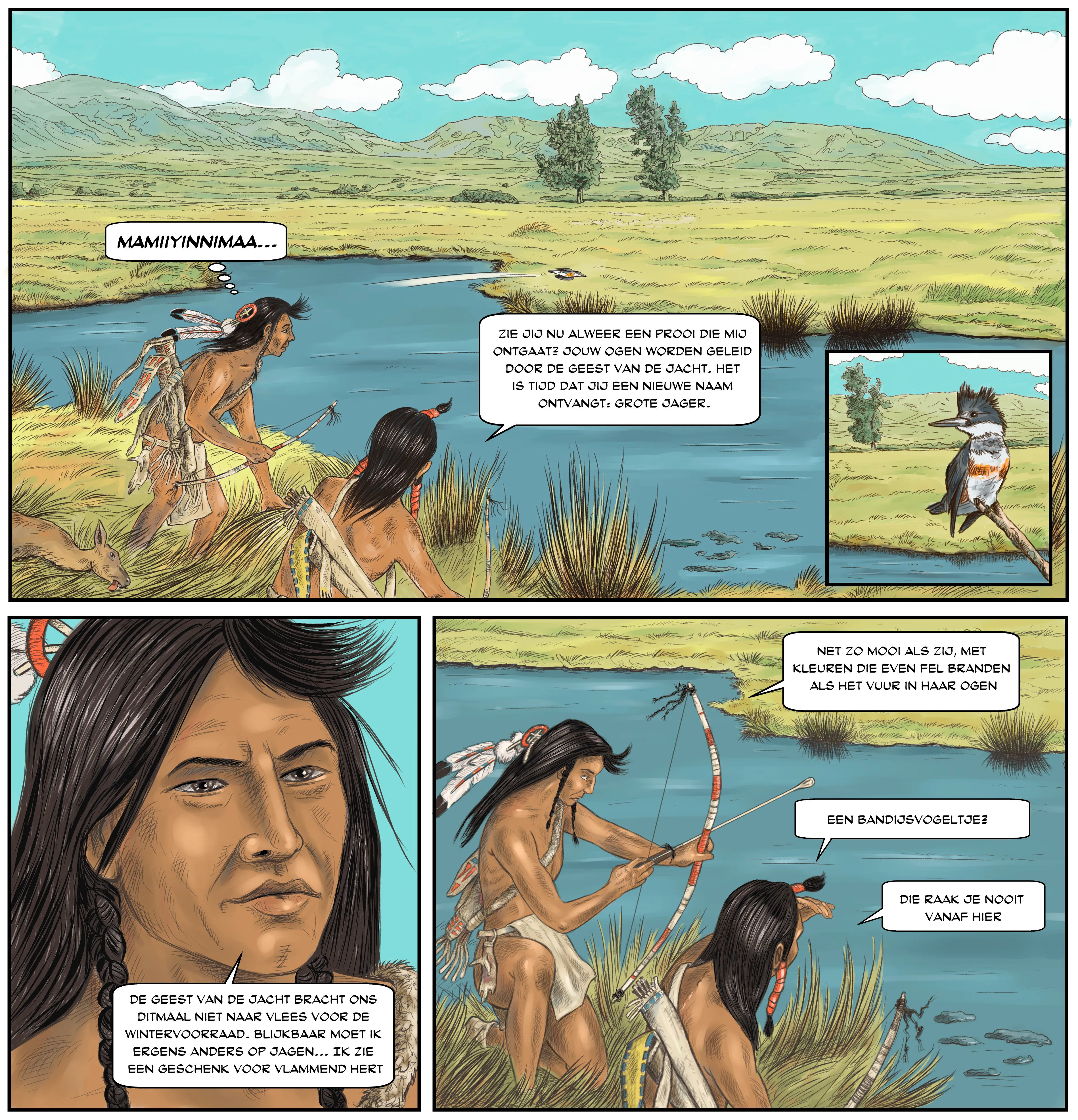 Schetspagina 5 uit de strip Het Pad van de Blackfeet door Ben Art Work
