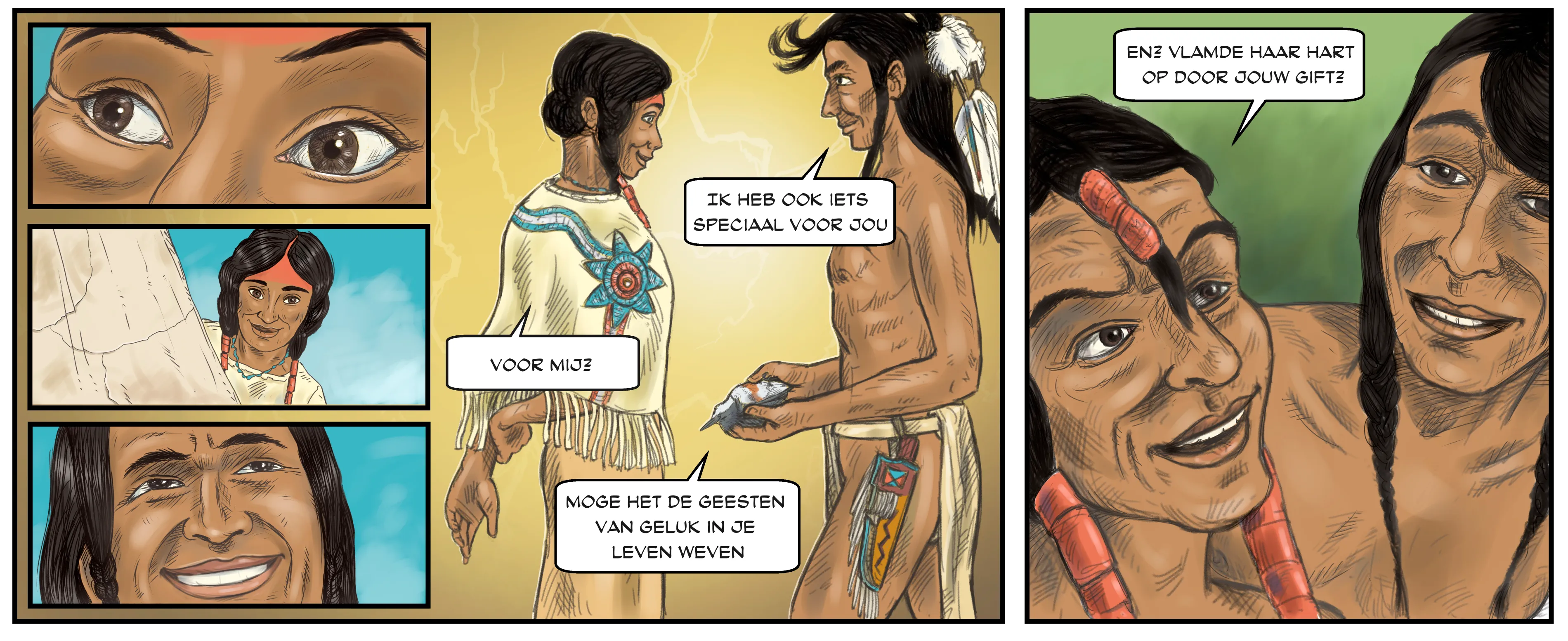 Schetspagina 6 uit de strip Het Pad van de Blackfeet door Ben Art Work