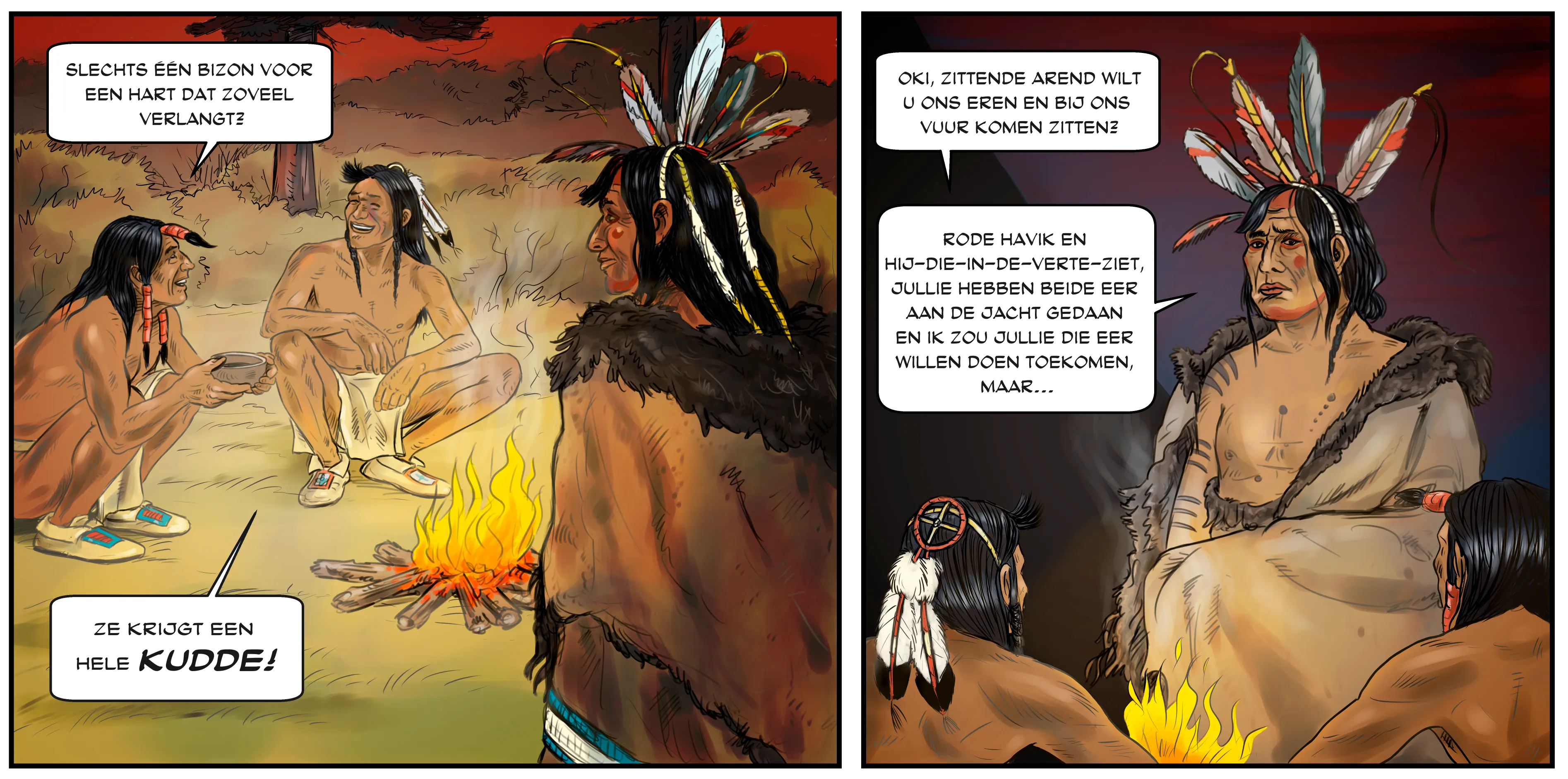Schetspagina 7 uit de strip Het Pad van de Blackfeet door Ben Art Work